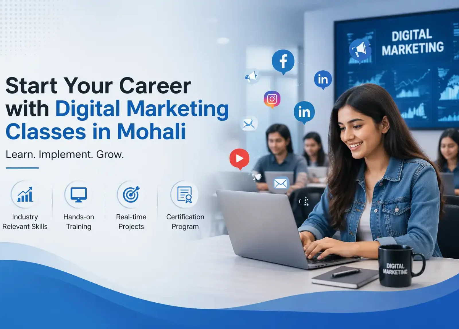 Digital Marketing Classes in Mohali classroom session